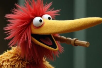 Muppet with Long Hooked Beak